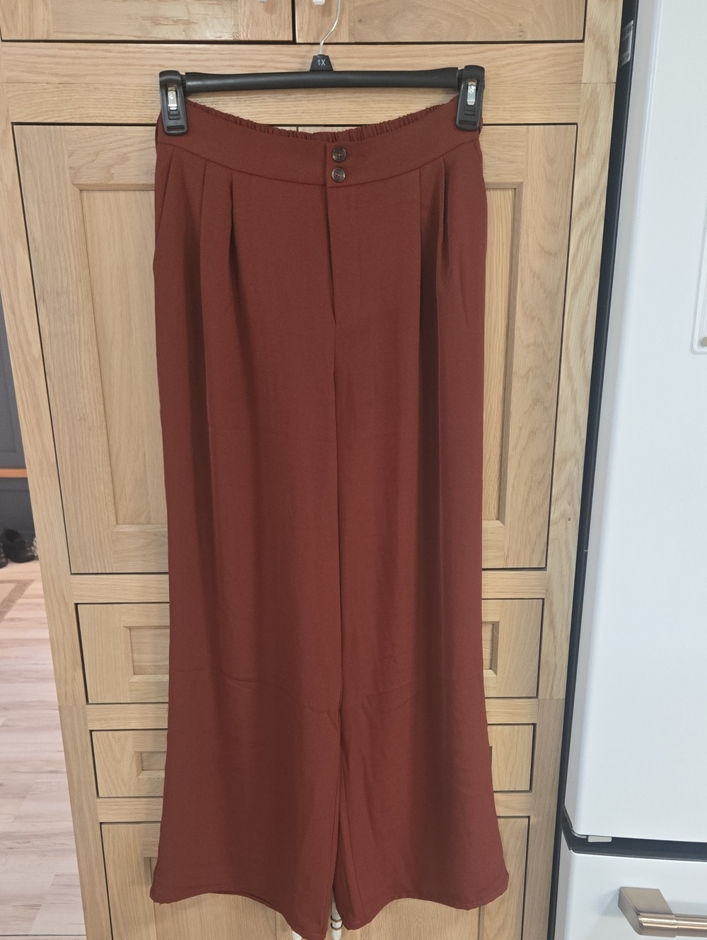Never Worn. Women's High-Waist Wide Leg Pants in Rust